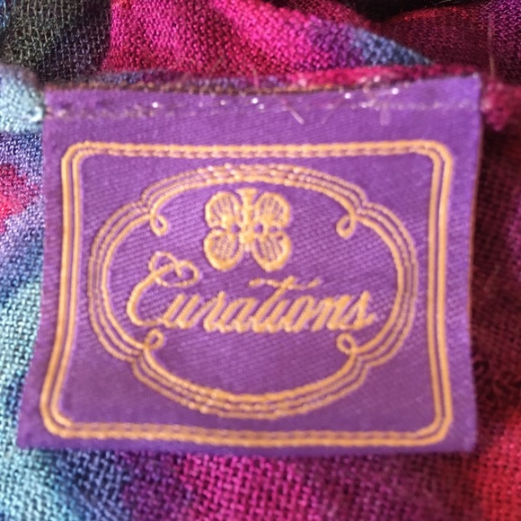 Curations by Stefanie Greenfield colorful scarf - Picture 7 of 8